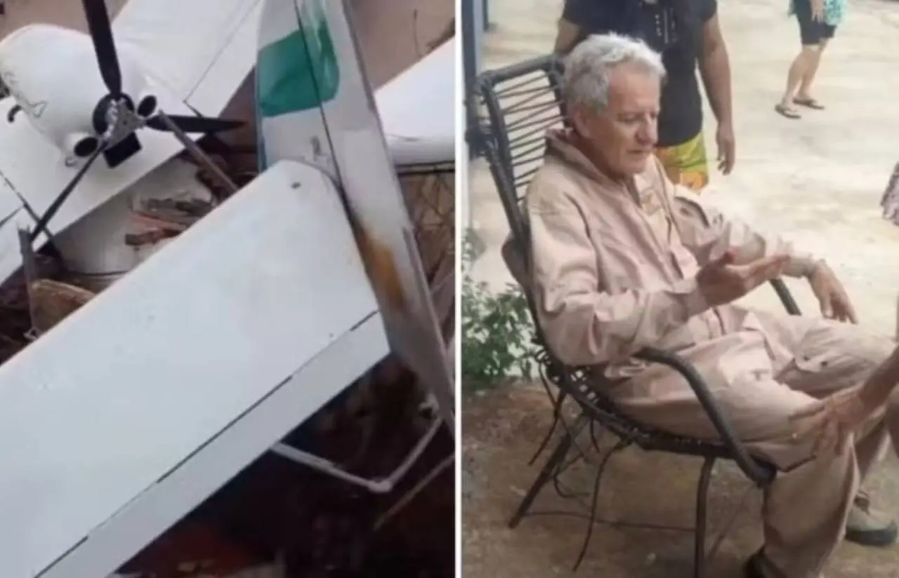 Avião cai em cima de casa, em Goiânia