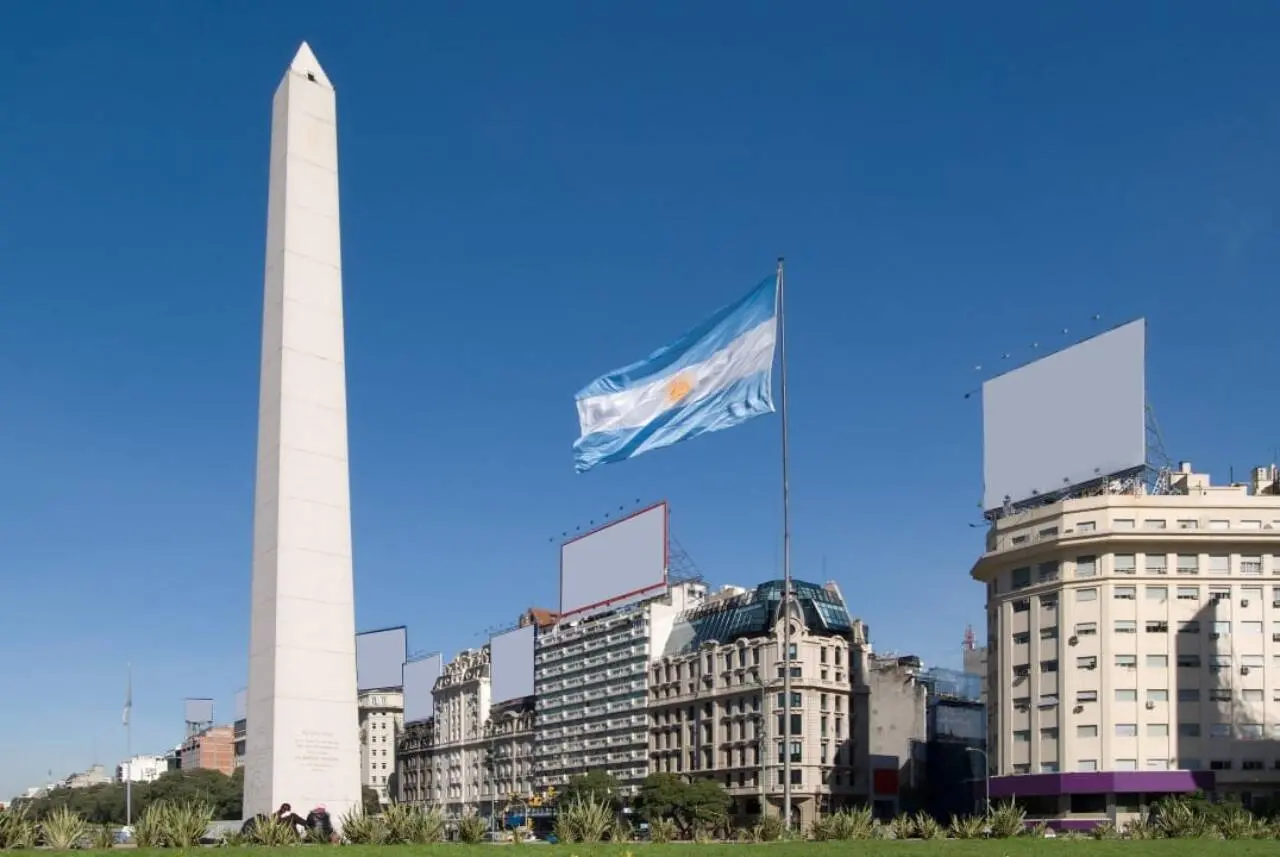 Obelisco, bandeira da Argentina