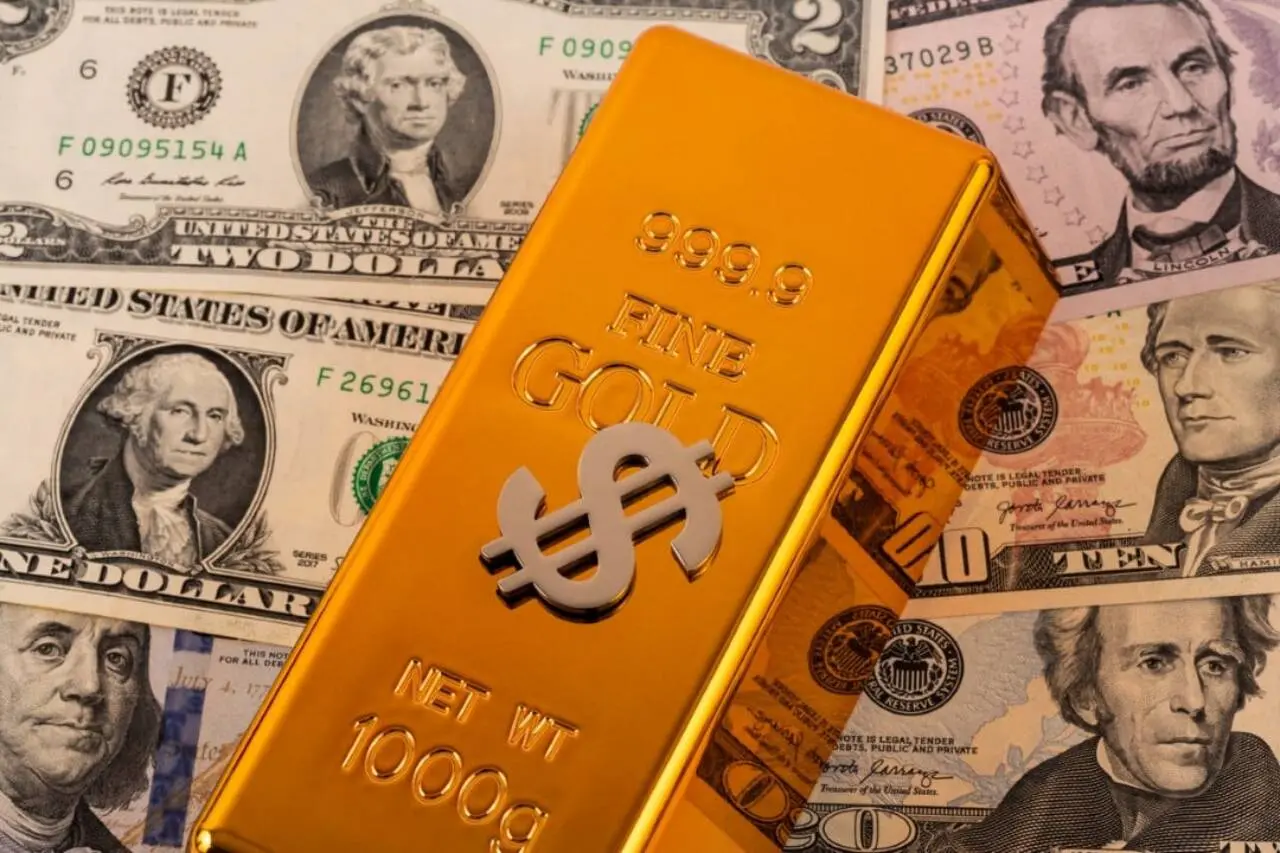 Barra de ouro, dólar