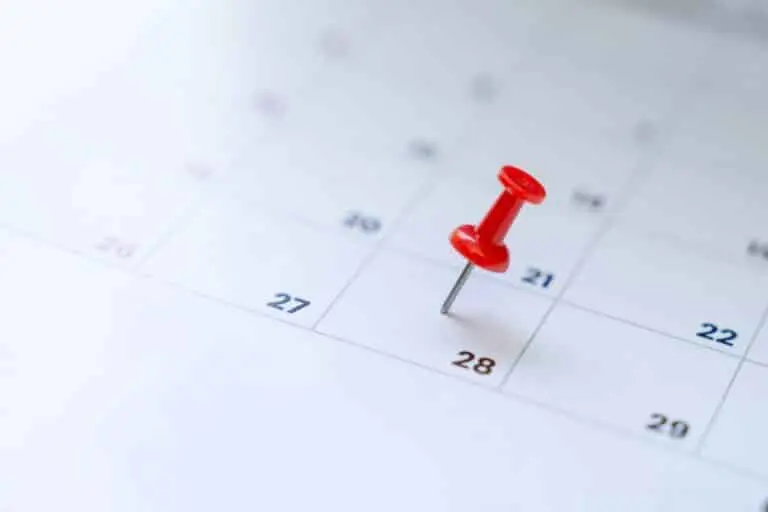 Calendário, alfinete