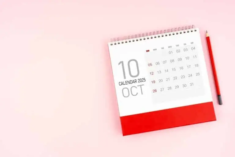 Calendário de outubro de 2025