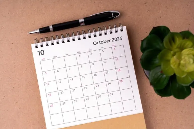Calendário outubro 2025