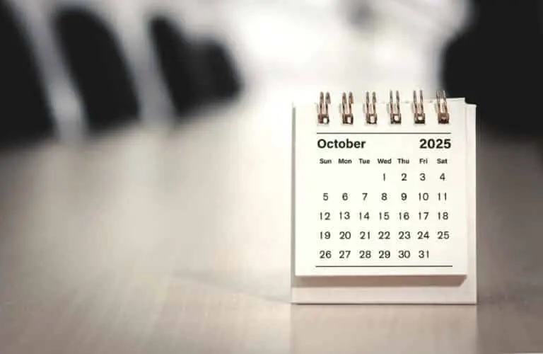 Calendário outubro de 2025