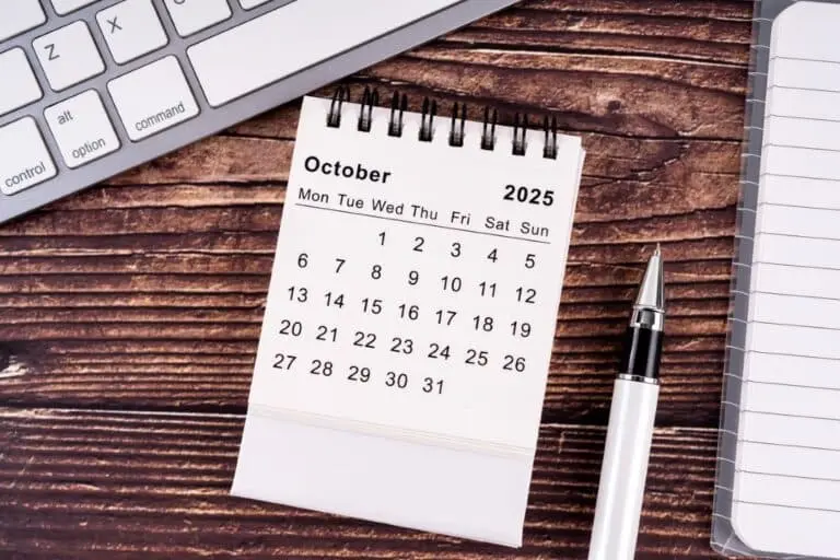 Calendário outubro de 2025