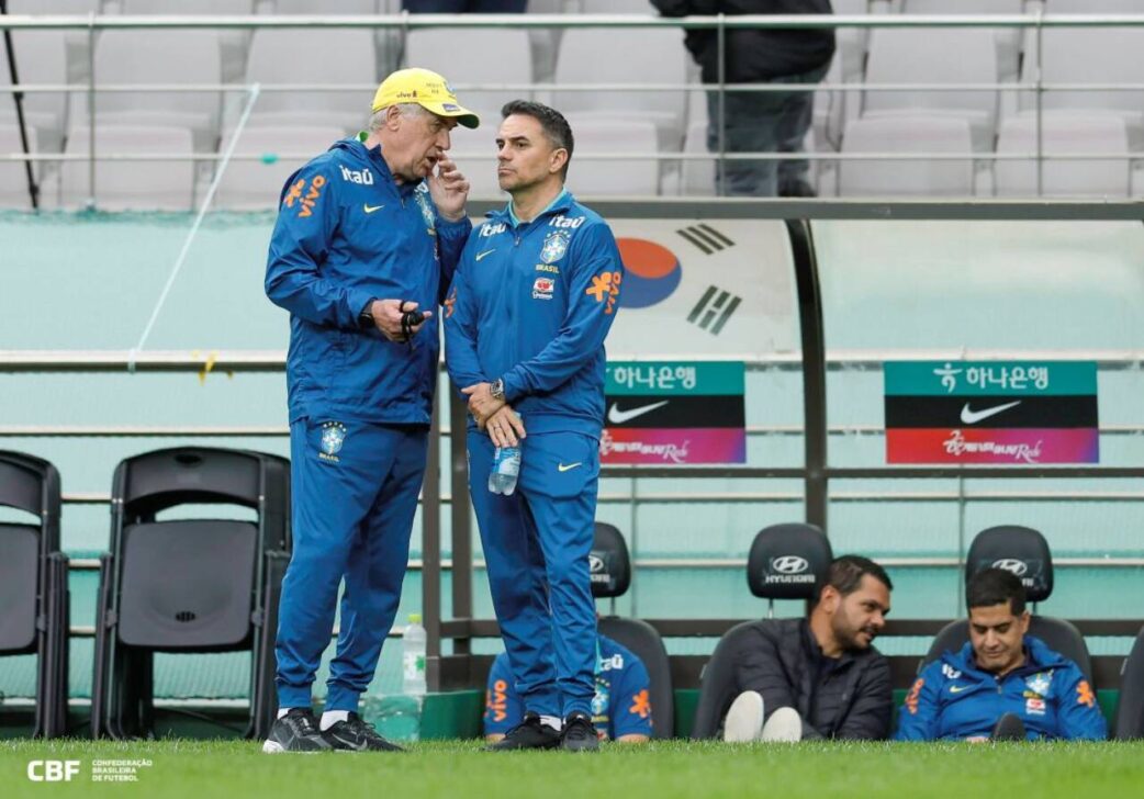 Carlo Ancelotti e Rodrigo Caetano