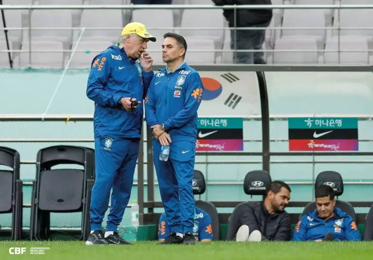 Carlo Ancelotti e Rodrigo Caetano