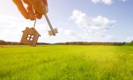 Chave de casa conceito de Imóvel Rural