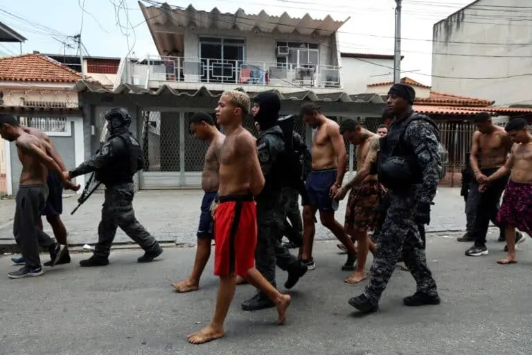 Police operation against drug trafficking at the favela do Penha in Rio de Janeiro