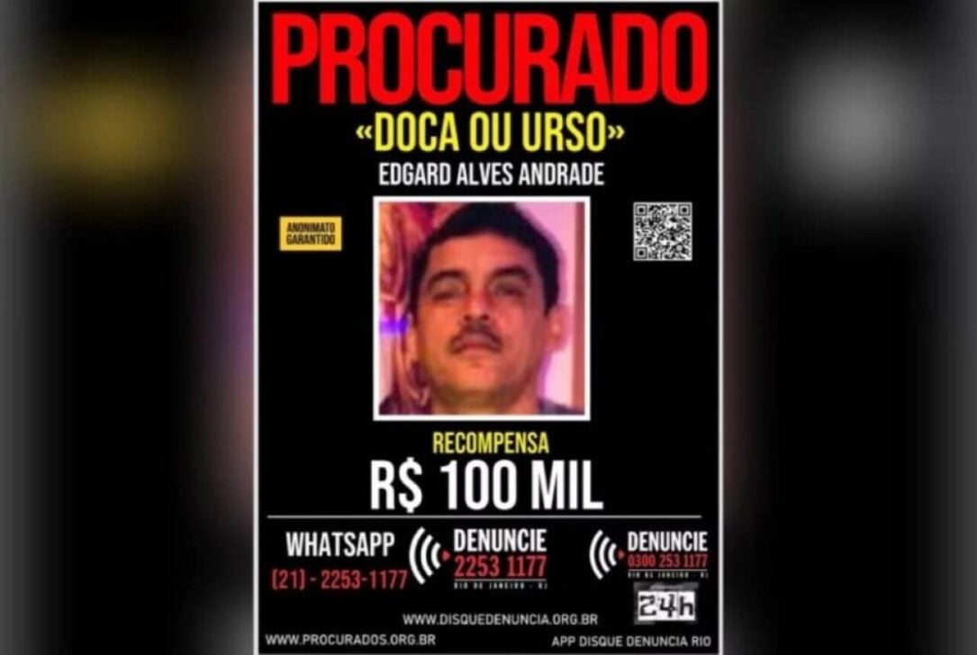 Disque Denúncia oferece recompensa de 100 mil pela captura de Doca