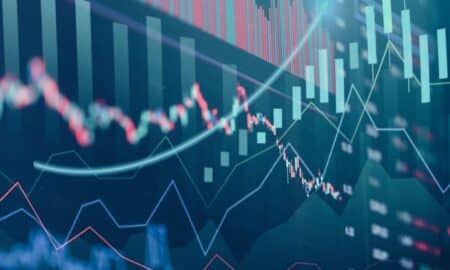 Gráfico do mercado de ações financeiro