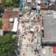 Imagem aérea mostra local de explosão em Olinda