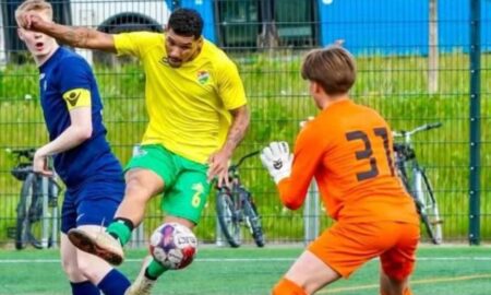 Jonatan Guerreiro em ação pelo Finnkurd, da Finlândia