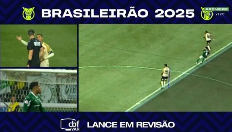 Revisão de VAR golaço Vitor Roque