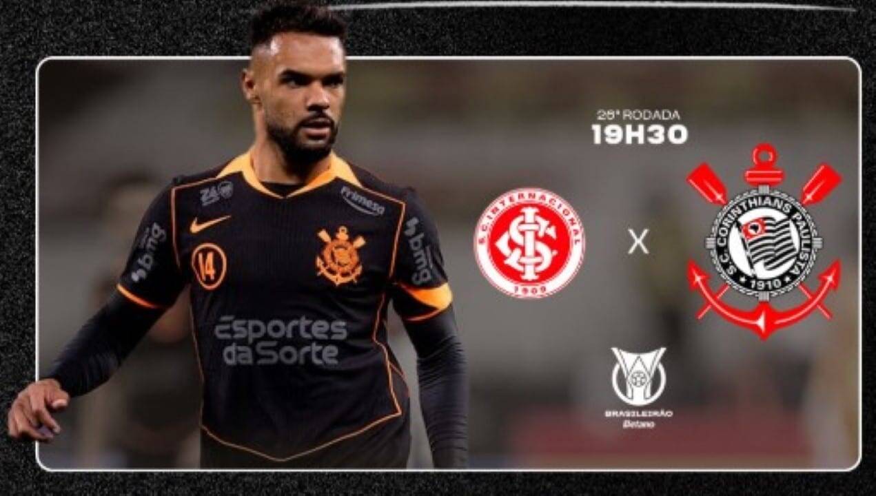 Escalação confirmada Internacional x Corinthians Brasileirão 2025: onde assistir ao vivo no Beira-Rio hoje às 19h30