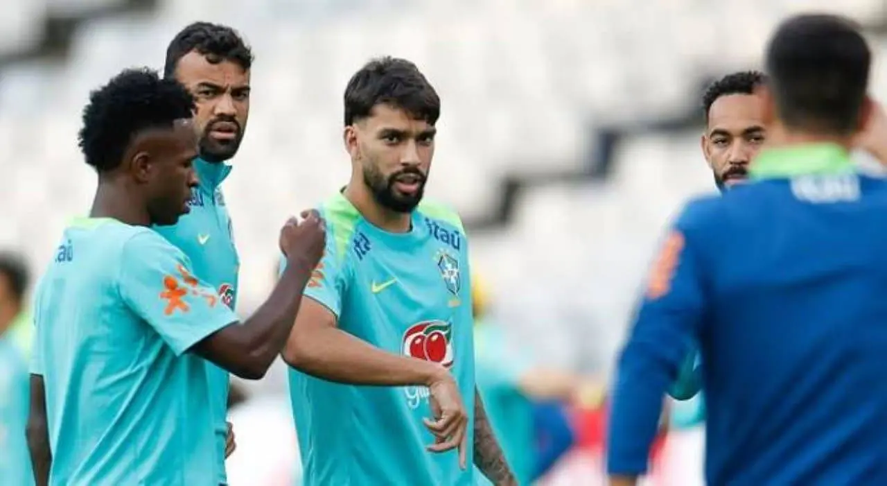 Seleção Brasileira treinando