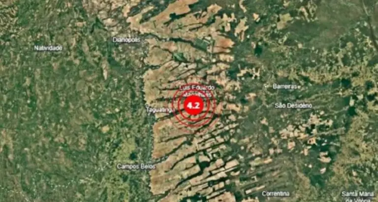 Tremor de terra entre Tocantins e Bahia