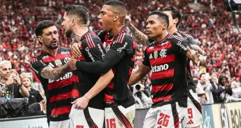 flamengo time comemorando