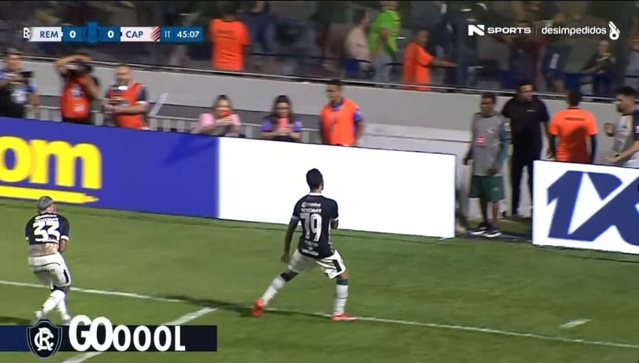 Cruzou na medida! Gol de Marcelinho dá vantagem ao Remo x Athletico-PR aos 46 do 1º tempo na Série B 2025 no Brasileirão