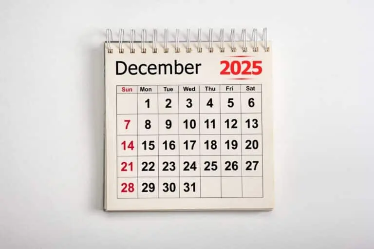 Caledário dezembro 2025