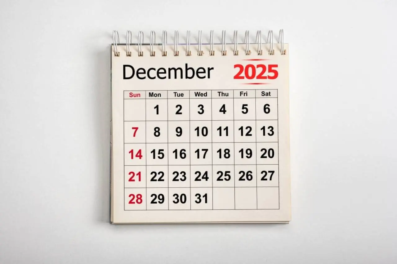 Caledário dezembro 2025