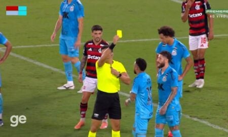 Cartao amarelo Neymar - Flamengo Santos