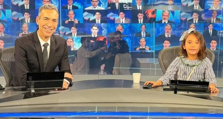 César Tralli e filha
