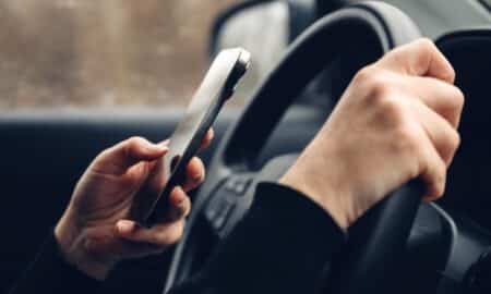 Dirigindo, telefone, Celular ao volante