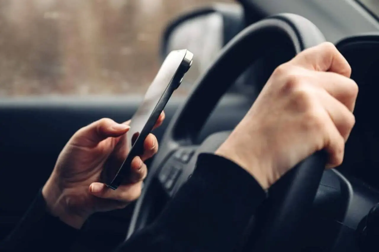 Dirigindo, telefone, Celular ao volante
