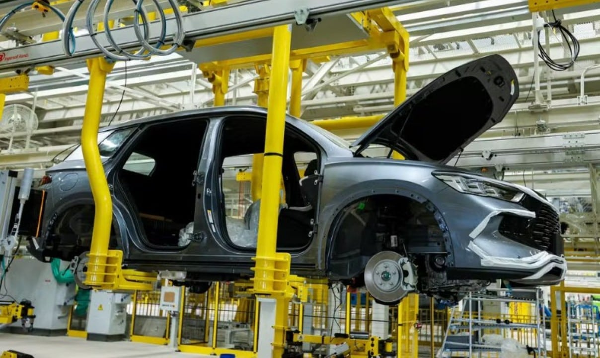 Fábrica da BYD em Camaçari na Bahia