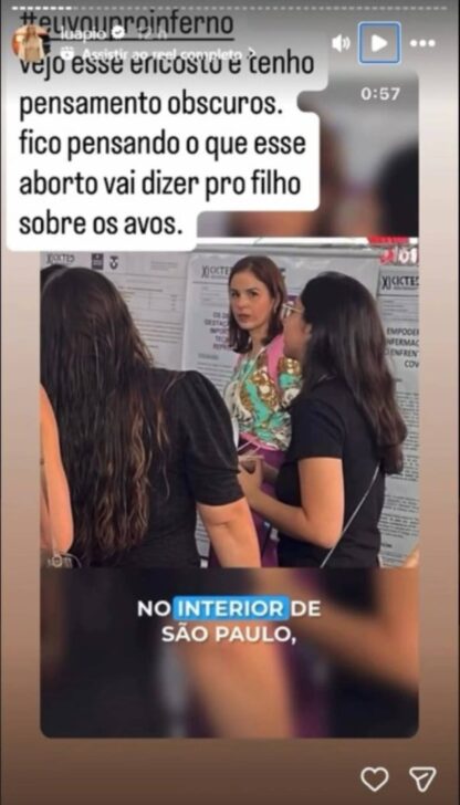Luana Piovani crítica Suzane von Richthofen