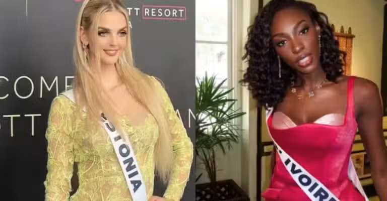 Miss Estônia e Miss Costa do Marfim