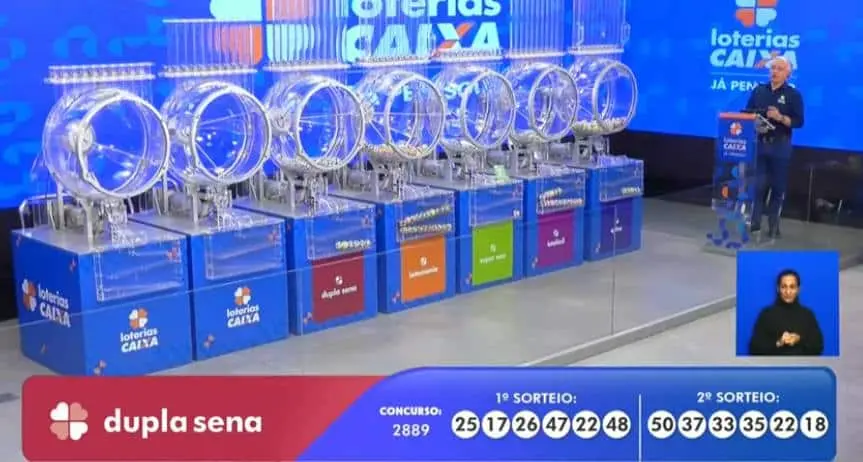 Resultado Dupla Sena 2.888 com R$ 750 mil nas Loterias Caixa e veja na Mix Vale