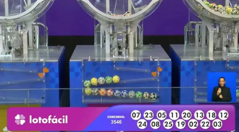 Resultado Lotofácil 3546