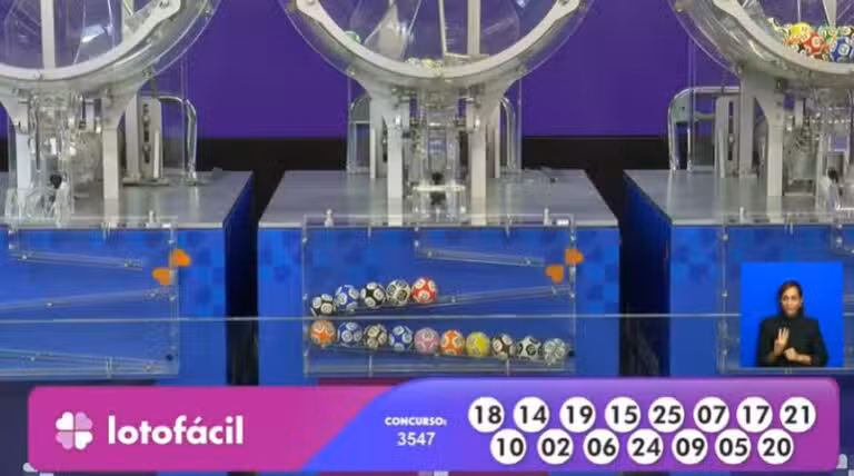 Resultado Lotofácil 3547