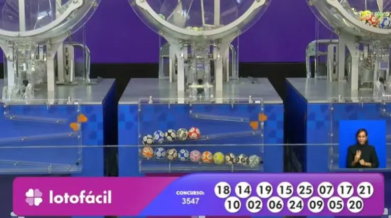 Resultado Lotofácil 3547