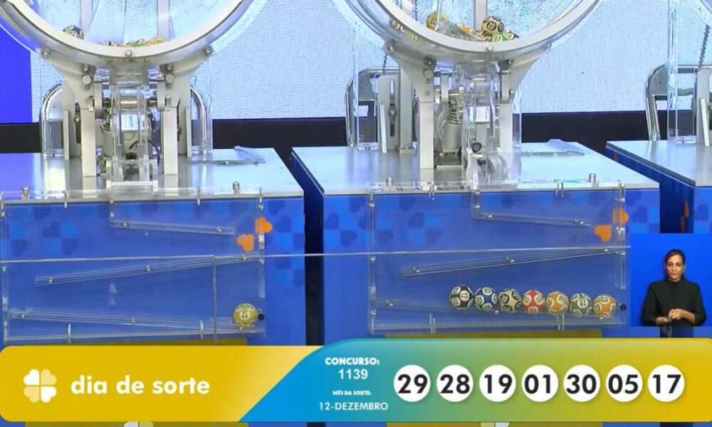 Resultado da Dia de Sorte hoje às 21h: concurso 1139 acumula para R$ 2,5 mi no sorteio de terça