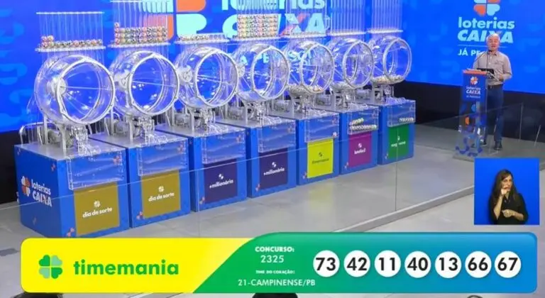 Resultado adiado Timemania 2325