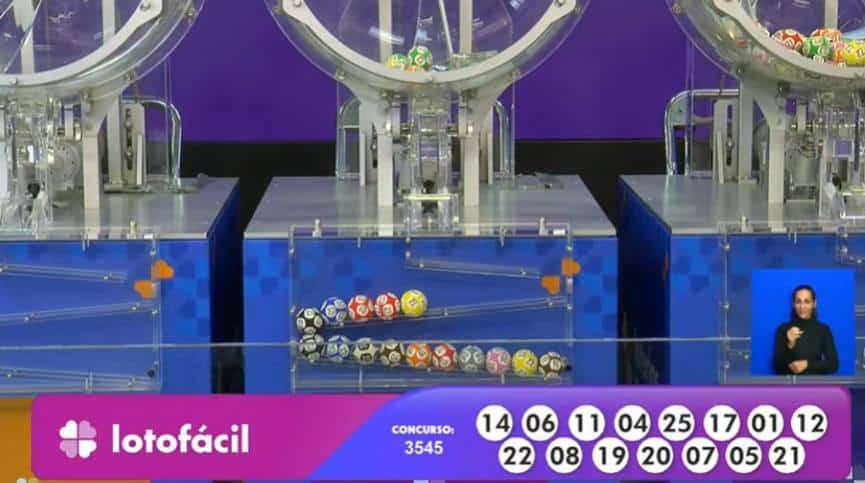 Resultado adiado ao vivo para às 21h da Lotofácil 3545