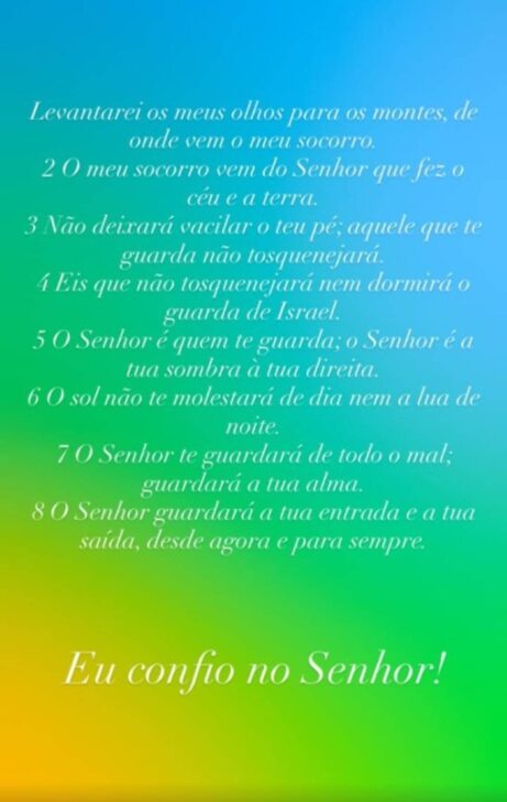 Story de Michelle Bolsonaro