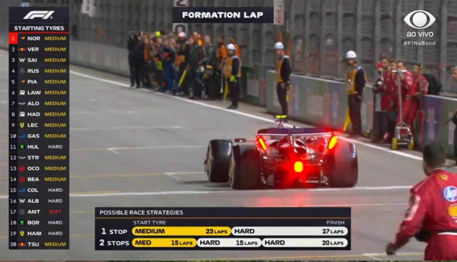 começa agora f1 las vegas