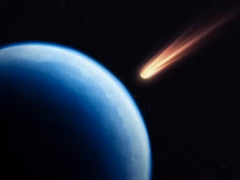 cometa em direção de planeta