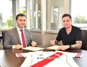 Acordo de US$ 7 milhões leva Aníbal Moreno do Palmeiras para o River Plate até 2029