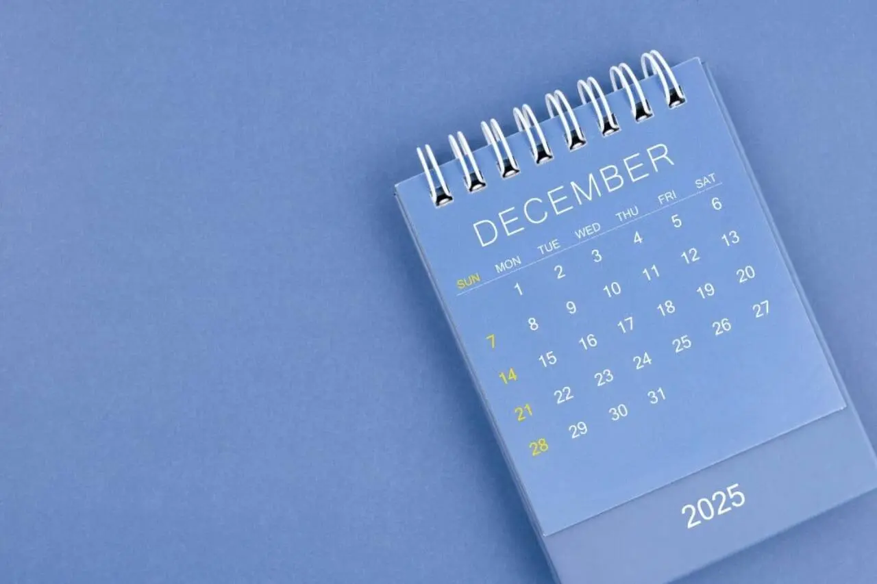 Calendário dezembro de 2025