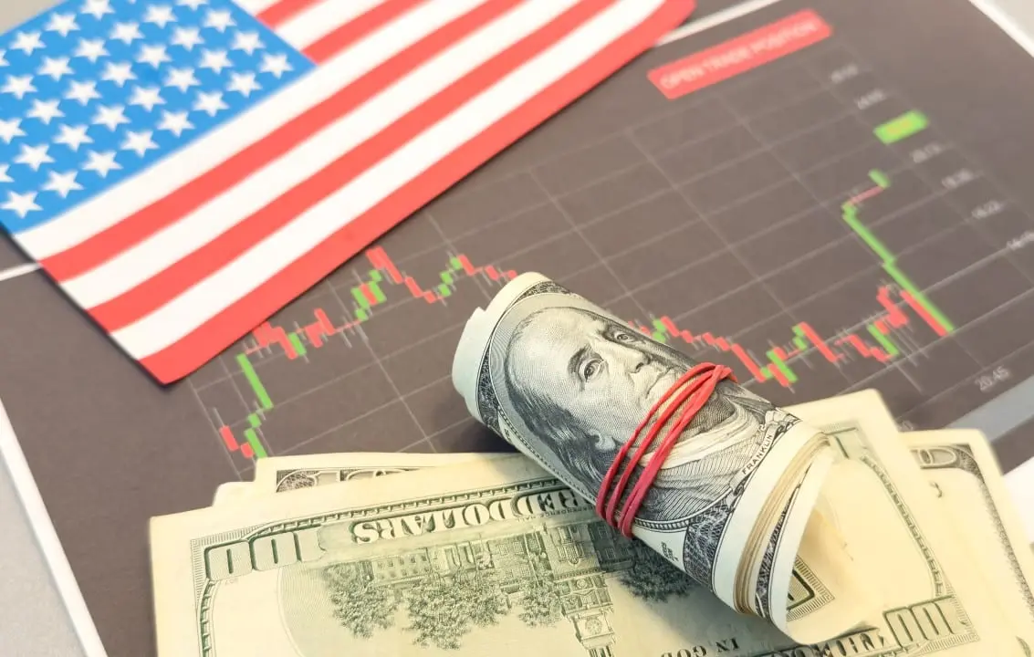 Dólar, gráfico, economia EUA