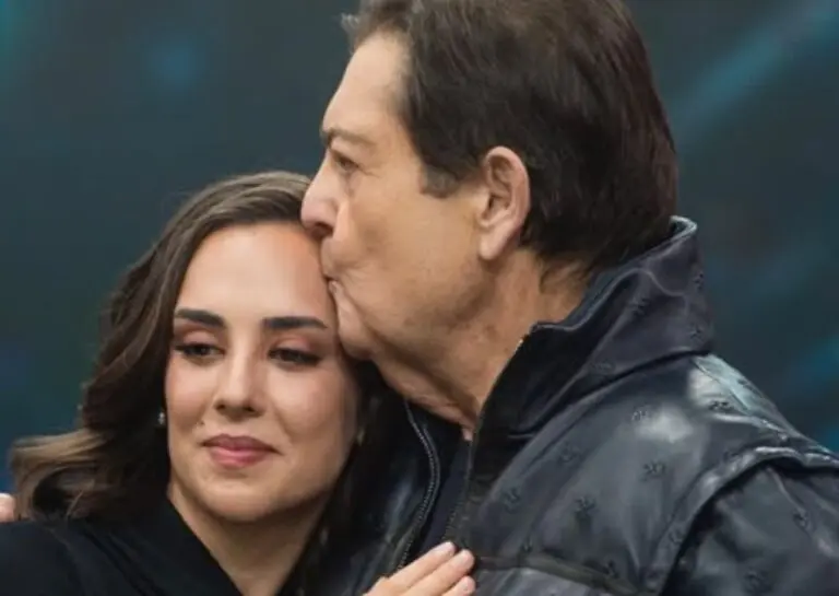 Fausto Silva e sua filha Lara