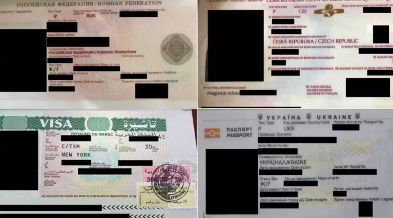 Fotos de passaportes de mulheres caso Epstein