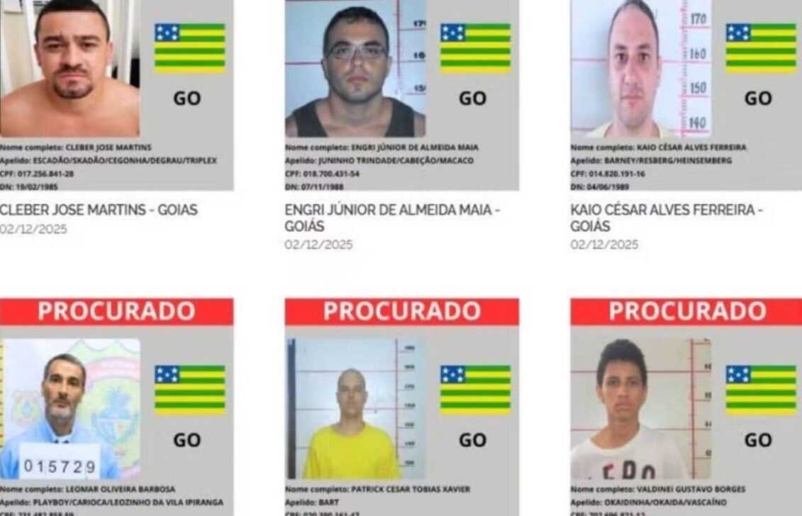 Goianos aparecem em lista de foragidos mais procurados do Brasil