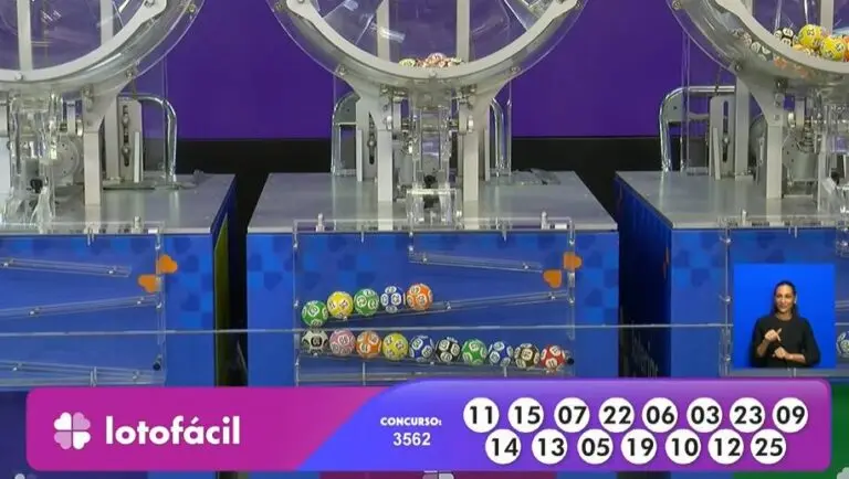 Resultado Lotofácil 3562