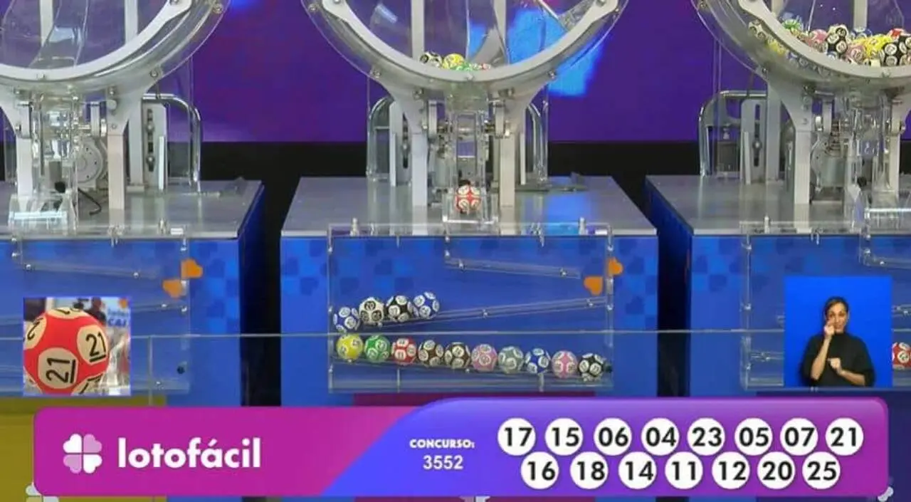 Resultado da Lotofácil 3552