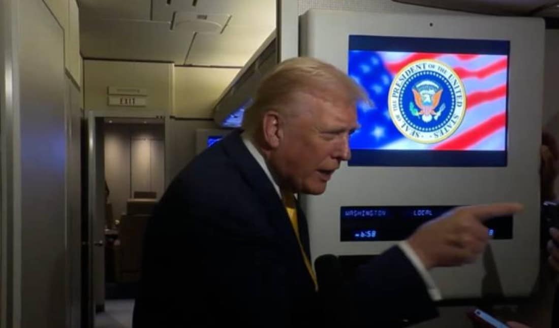 Trump e jornalista